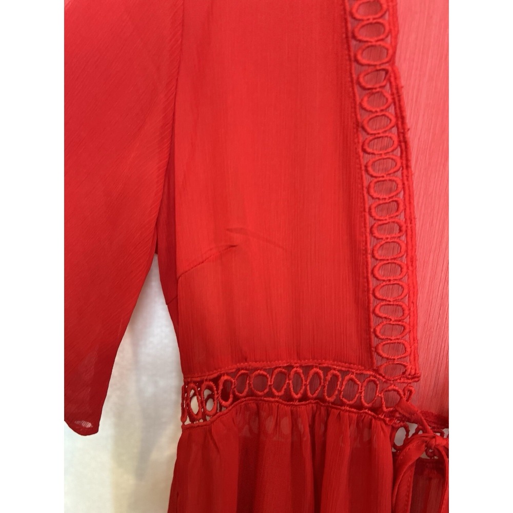 New York Company Sheer Embroidered Eyelet Cover‎ up Kimono Size S Resort Beach - Picture 11 of 16